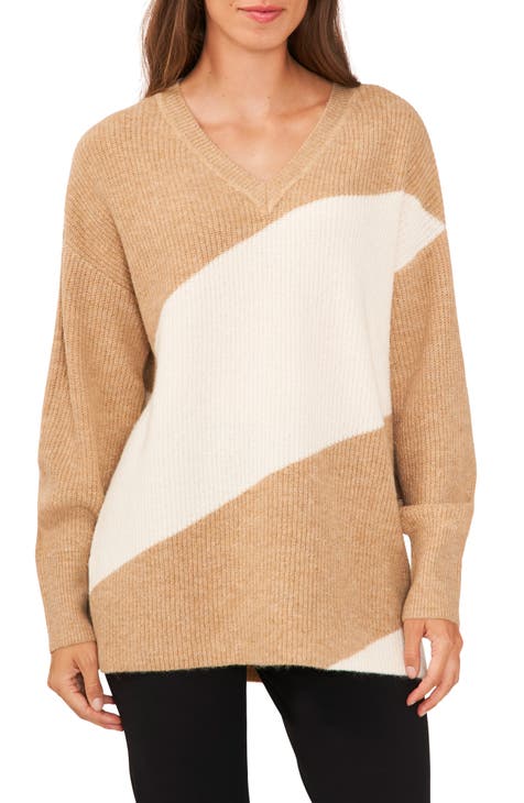 Diagonal Colorblock Sweater