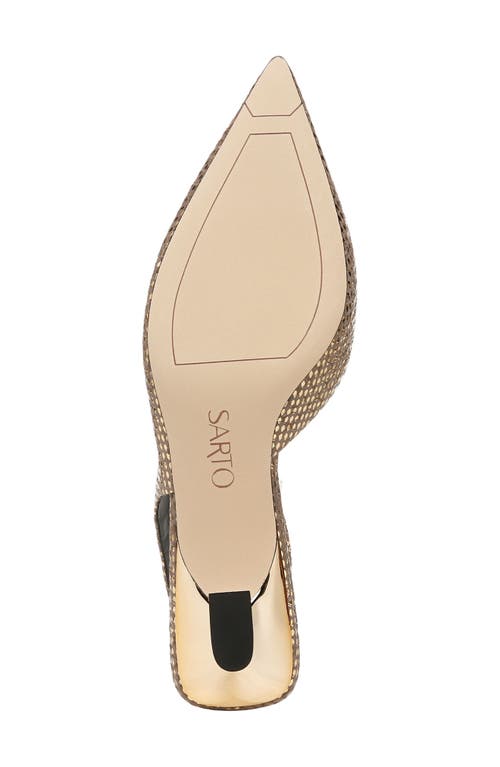 Shop Sarto By Franco Sarto Devin Slingback Half D'orsay Pointed Toe Kitten Heel Pump In Gold