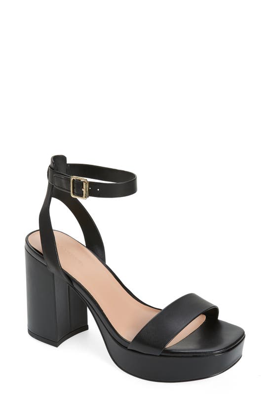 Nordstrom Anita Ankle Strap Platform Sandal In Black