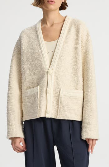 A.l.c Peyton Relaxed Knit Jacket In Buttercream