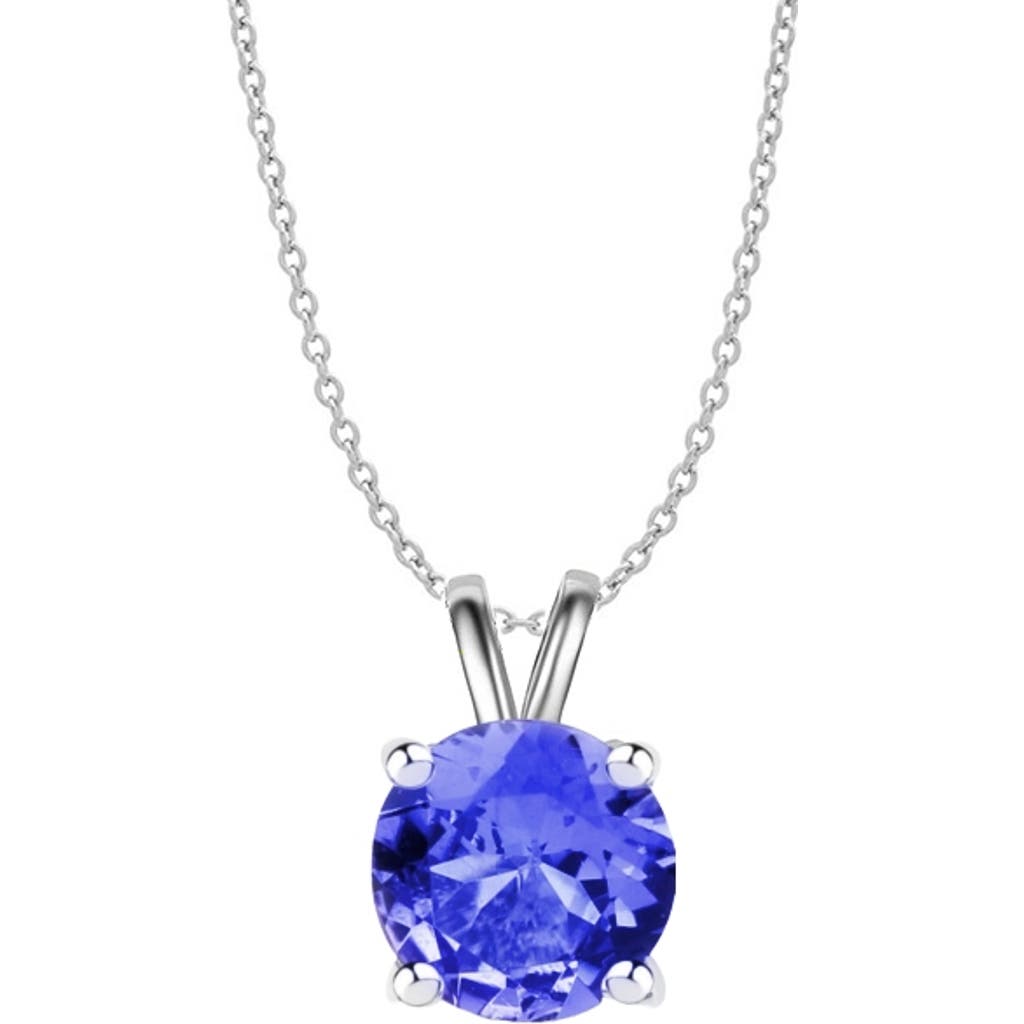 Donatello Gian Sterling Silver Created Tanzanite Necklace In Silver