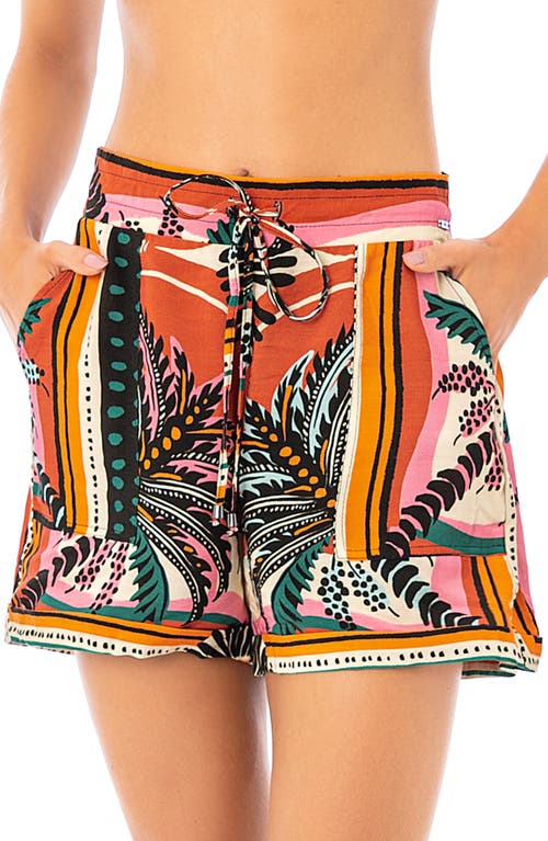 Eclectic Palms Frankie Cover-Up Shorts in Brown