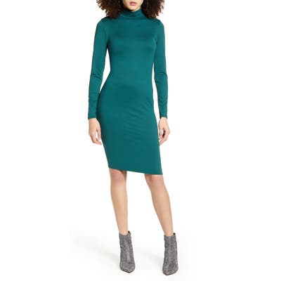 Leith Long Sleeve Body-Con Dress, Green