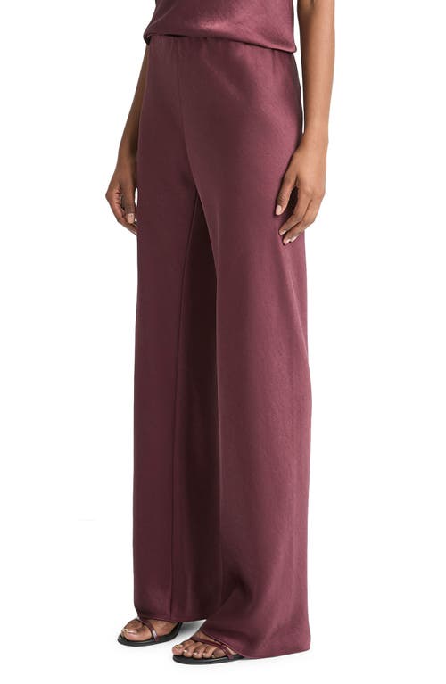 Shop Vince Fluid High Waist Straight Leg Pants In Black Rose