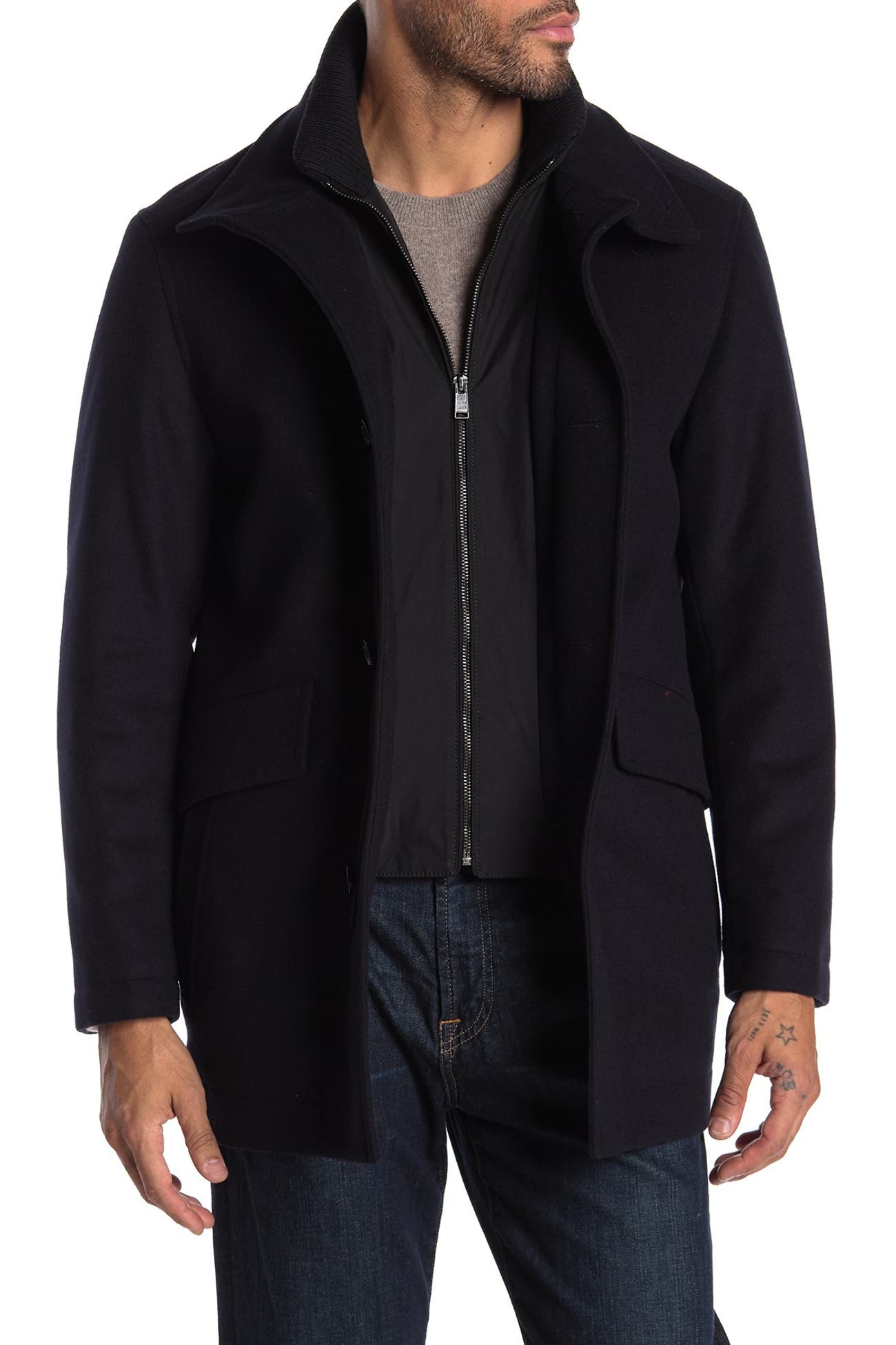 BOSS | Coxtan Wool Blend Regular Fit Coat | Nordstrom Rack