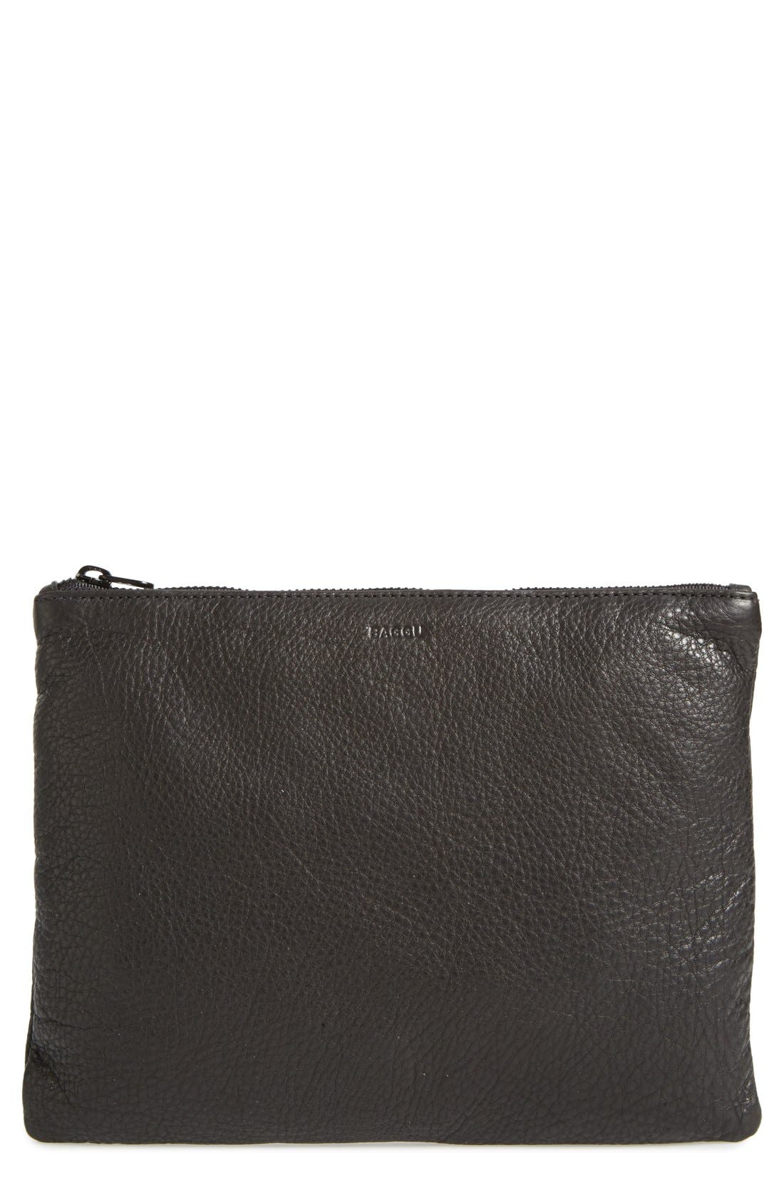 Baggu® Medium Leather Zip Pouch Nordstrom
