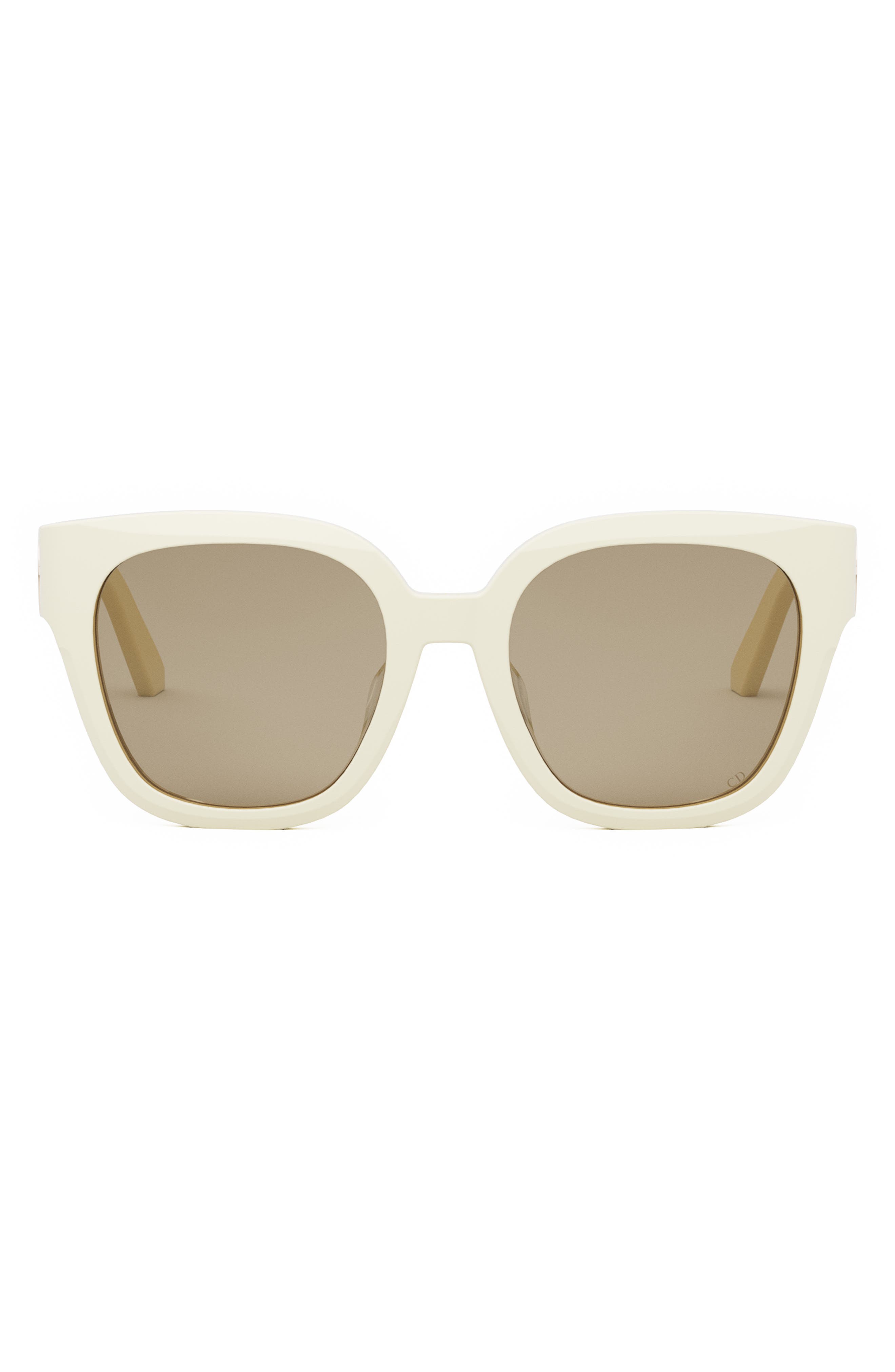 DIOR 30Montaigne S10F 54mm Mirrored Square Sunglasses in Ivory /Brown Mirror 