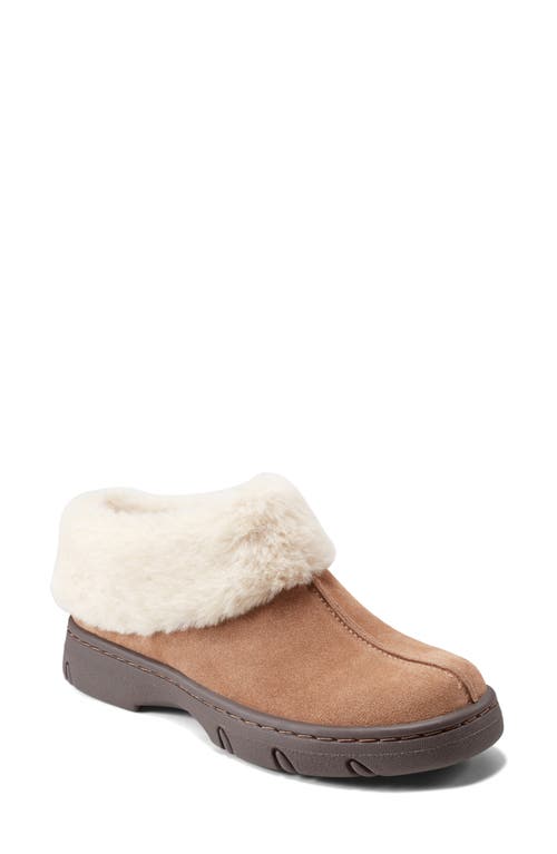 Easy Spirit Glacier Faux Shearling Clog in Medium Brown 