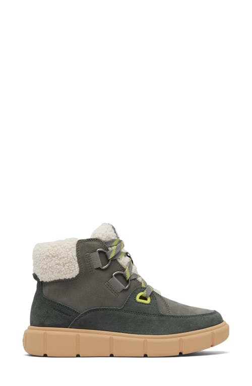 Sorel Explorer Iii Joan Nw Waterproof Boot In Quarry/sea Salt