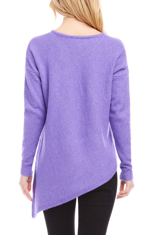 Karen Kane Asymmetric Sweater In Lavender