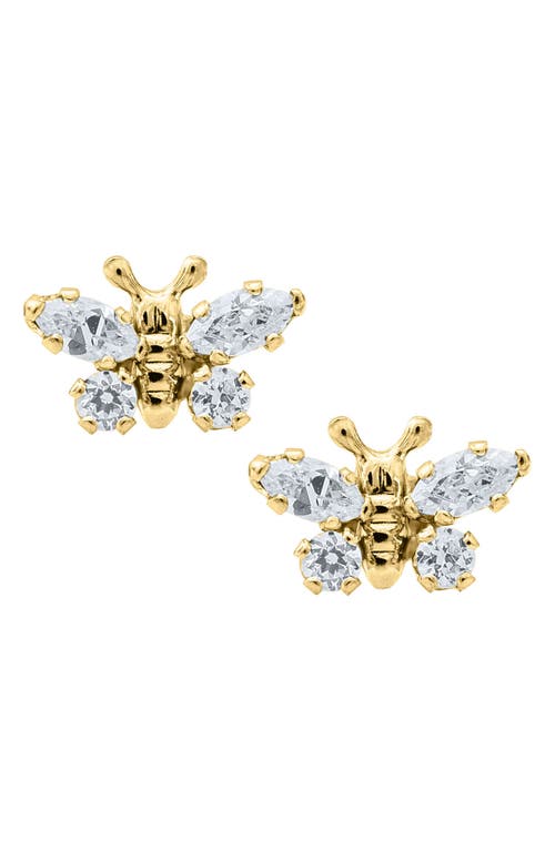 Mignonette Butterfly Birthstone Gold Earrings in April at Nordstrom