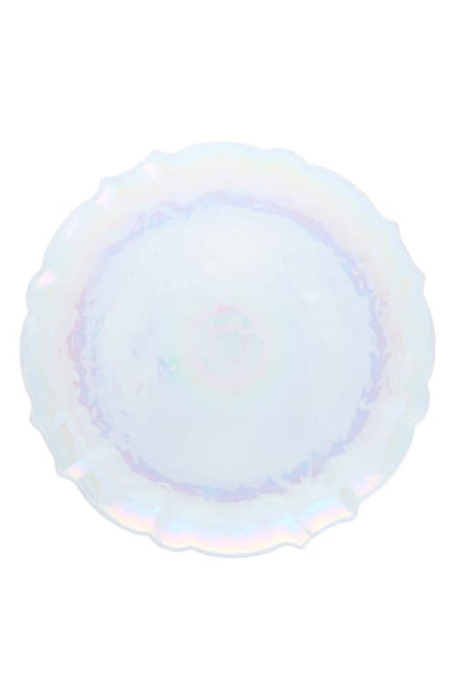 Fortessa Lorelei Set Of 4 Iridescent Charger Plates In Clear