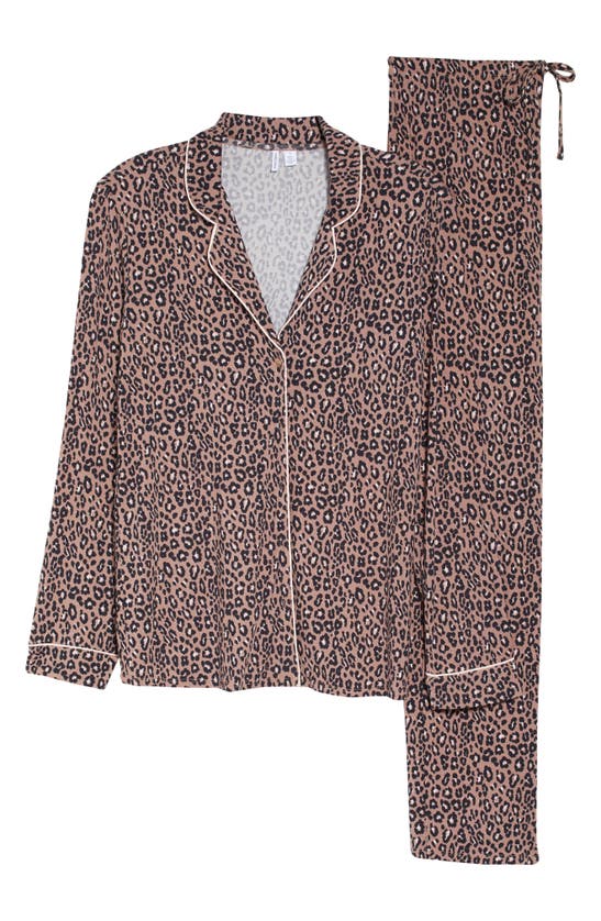 Nordstrom Moonlight Eco Pajamas In Brown Brownie Animal Prints