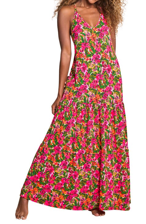 Summertime Hula Cover-Up Maxi Dress