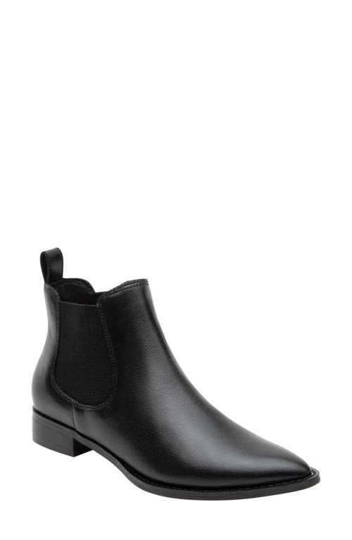 Zoey Pointed Toe Chelsea Boot in Black
