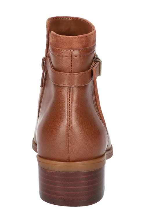 Bella Vita Womens Zipper Faux Leather Ankle Boots In Camel Leather