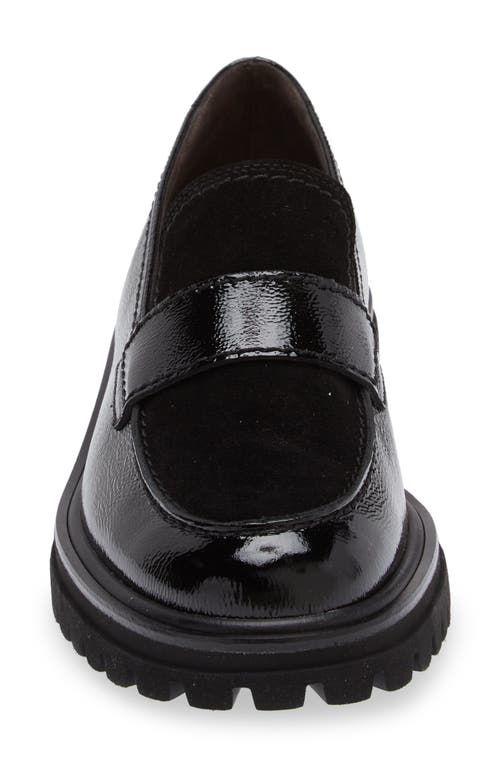 Shop Paul Green Urban Lug Sole Loafer In Black Combo