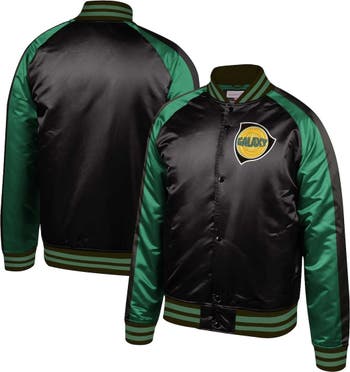 Charlotte Hornets Mitchell & Ness Team Origins Satin Full-Snap Varsity  Jacket - Black