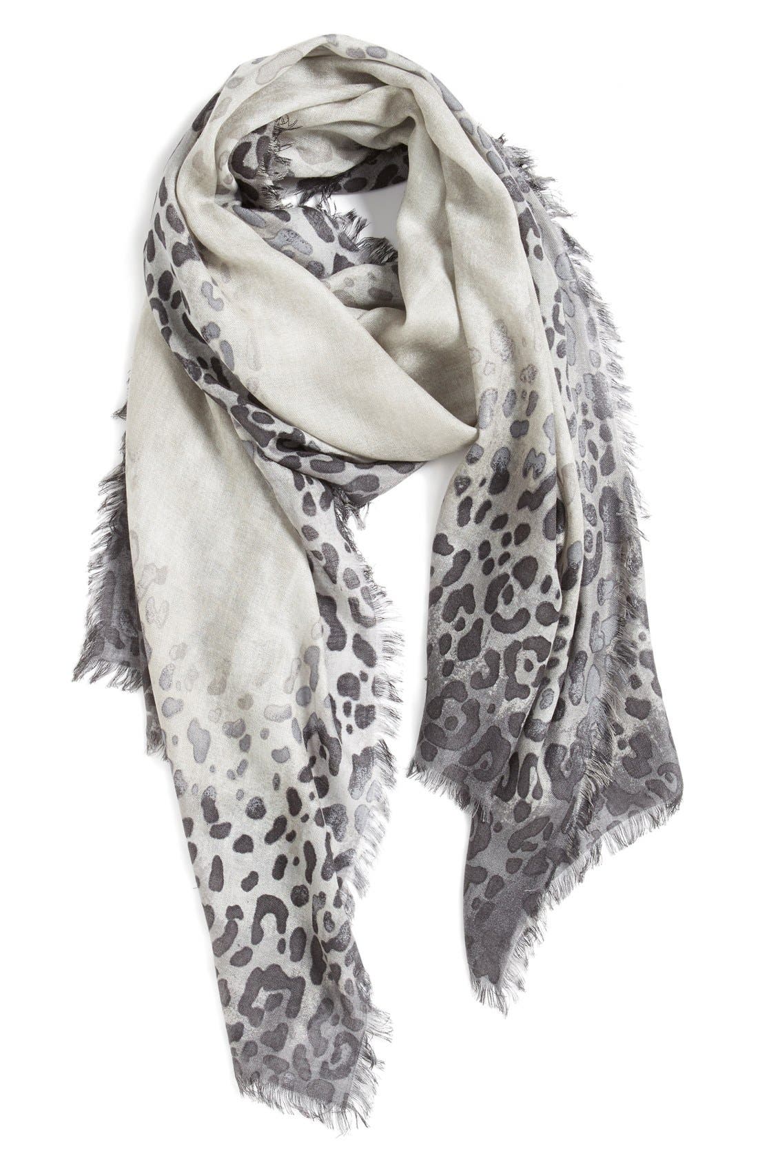 Nordstrom Leopard Print Cashmere & Silk Scarf Nordstrom