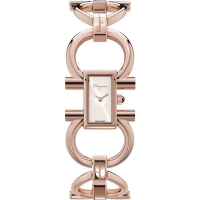 Salvatore Ferragamo Double Gancini Bracelet Watch, 13.5Mm X 23.5Mm