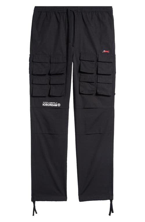 Shop Icecream Rager Ripstop Cargo Pants In Black