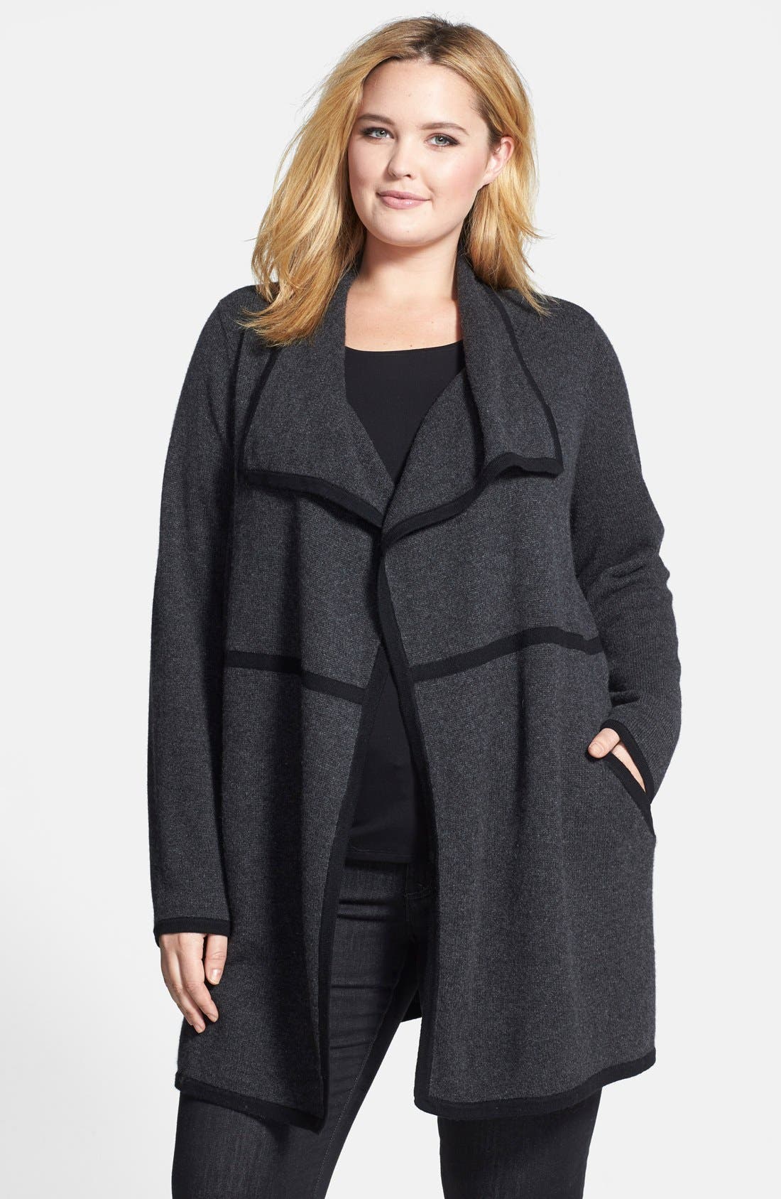 Eileen Fisher Fine Gauge Cashmere Long Cardigan (Plus Size) Nordstrom