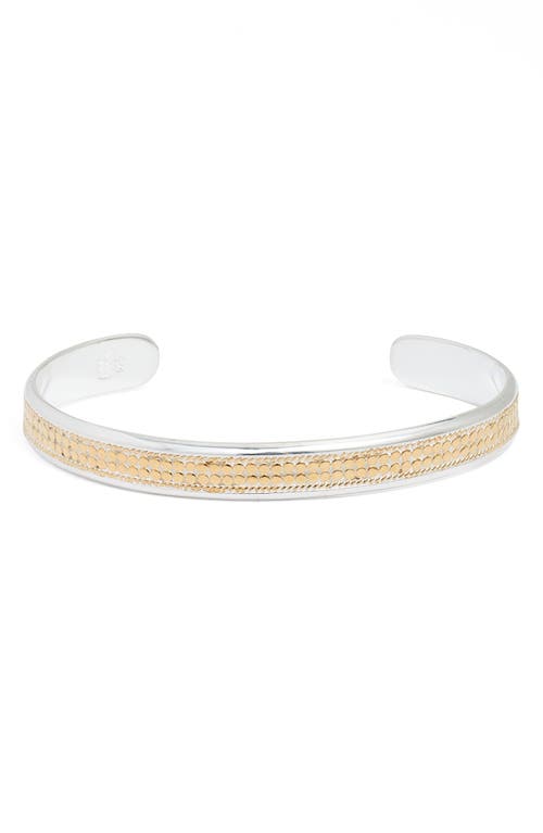 Wide Band Stacking Cuff Bracelet in Two Tone