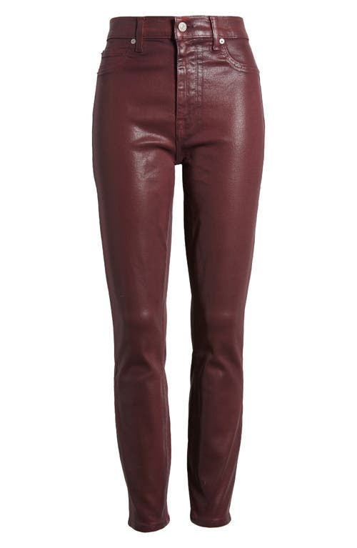 7 FOR ALL MANKIND 7 FOR ALL MANKIND COATED HIGH WAIST ANKLE SKINNY JEANS 
