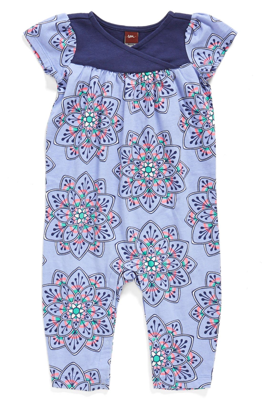 Tea Collection Floral Print Romper (Baby Girls) Nordstrom