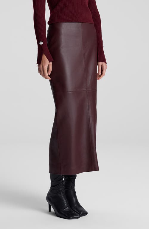 A.l.c A. L.c. Marta Leather Skirt In Umber