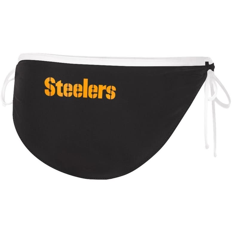 G-iii 4her By Carl Banks Black Pittsburgh Steelers Perfect Match Bikini Bottom In Black