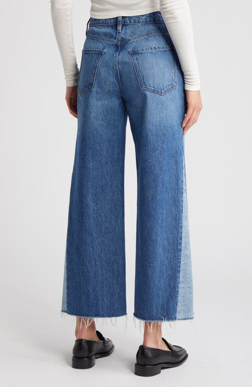 Shop Frame Le Jane Raw Hem Crop Wide Leg Jeans In Shylock