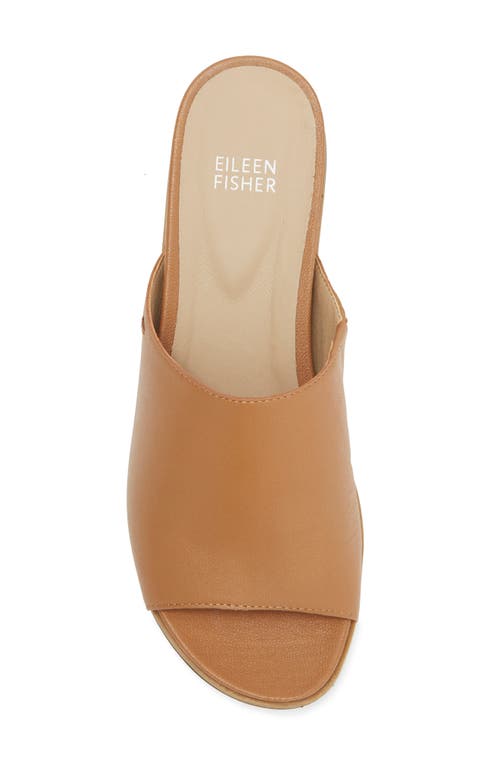 Eileen Fisher Koha Leather Sandal In Cognac