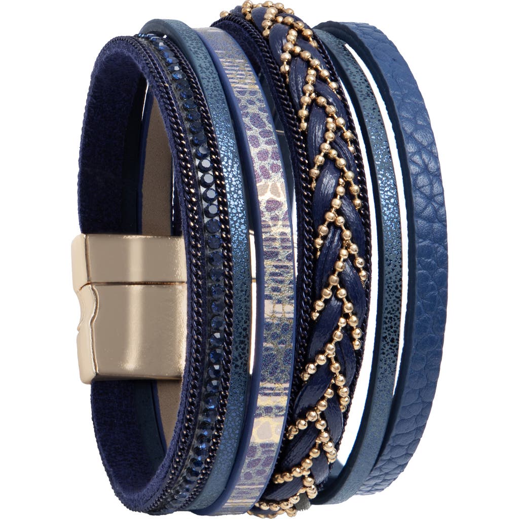 Saachi Livio Braided Bracelet In Navy