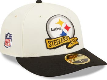 New Era Men's New Era Cream/Black Pittsburgh Steelers 2022 Sideline Low  Profile 59FIFTY Fitted Hat