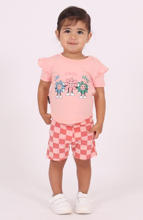 Cute Frill T-Shirt & Bike Shorts Set (Baby)