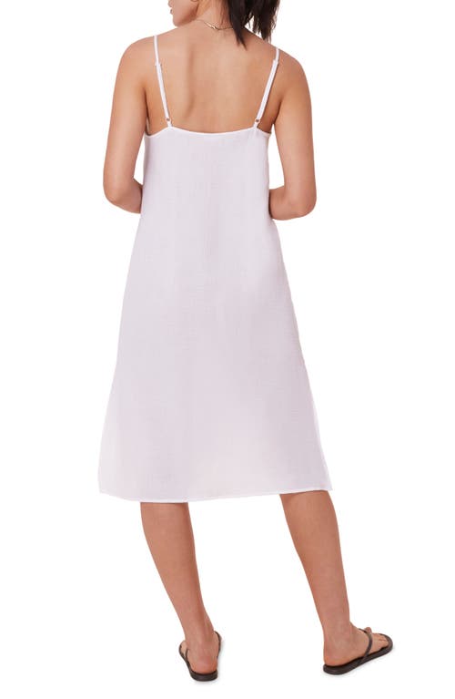 Shop Andie The Barreta Cotton Gauze Cover-up Slipdress In White