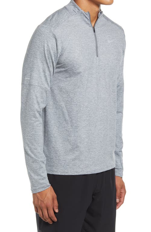 Shop Nike Dri-fit Element Half Zip Running Pullover In Smoke Grey/reflective Silver