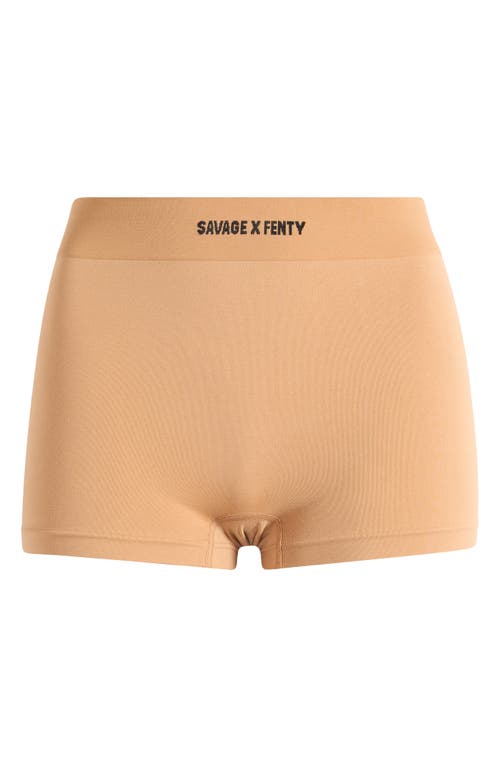 Savage X Fenty Seamless Boyshorts In Sweet Latte Nude
