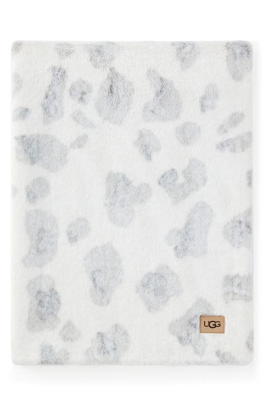 Ugg Lorena Leopard Spot Throw Blanket In Stone