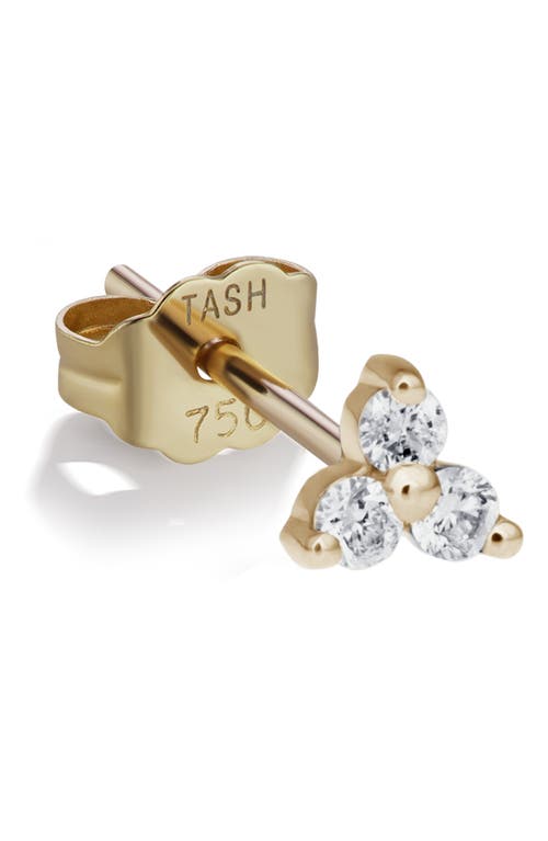Maria Tash Large Diamond Trinity Stud Earring In Yellow Gold/diamond