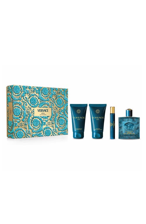 Versace Eros Eau De Parfum 4-piece Gift Set $195 Value In No Color