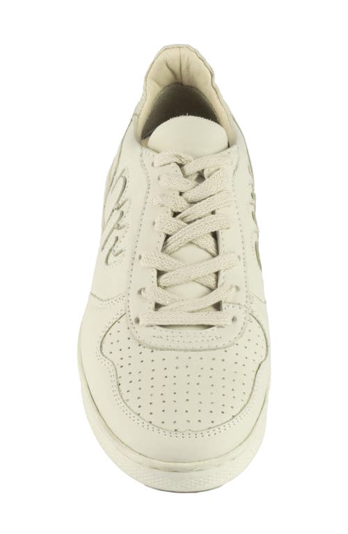 Shop Sandro Moscoloni Perforated Low Top Sneaker In White/white