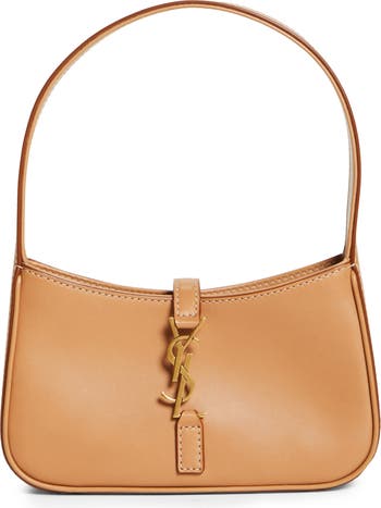 Saint Laurent Le 5 A 7 Mini Hobo Bag In Smooth Leather Rosy Sand in Smooth  Calfskin Leather with Bronze-tone - US