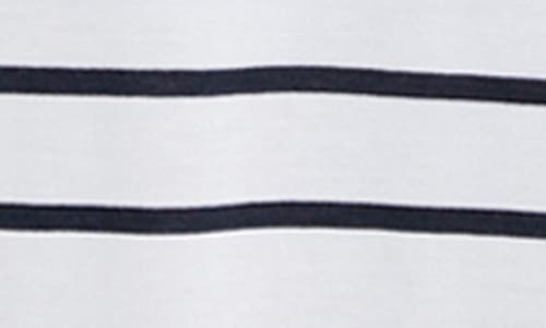 Vineyard Vines Clean Jersey V-neck T-shirt In B.stripe- White/navy