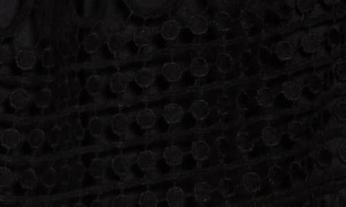 By Design Brianna Short Sleeve Lace Top In Black