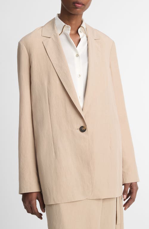 Shop Vince Relaxed Textured Blazer In Cliffside