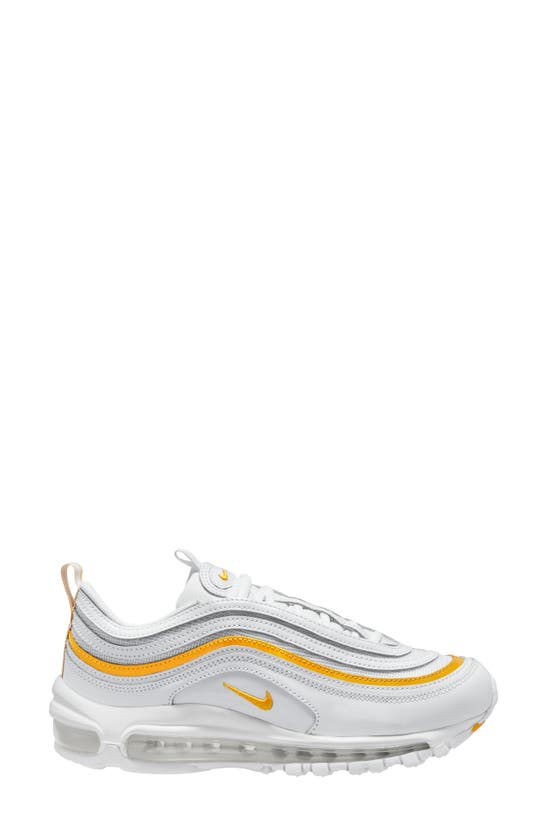 Nike Air Max 97 Sneaker In White/ University Gold