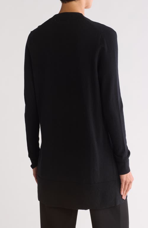 Nordstrom Open Front Cardigan In Black