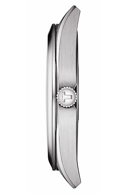 Tissot Gentleman Leather Strap Watch, 40mm In Brown/silver